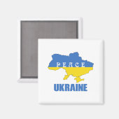 Peace Ukraine - Unterstützung von Frieden und Lieb Magnet (Vorderseite/Rückseite)