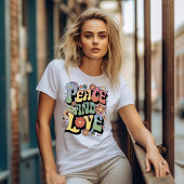 Peace und Love Retro Tri-Blend Shirt