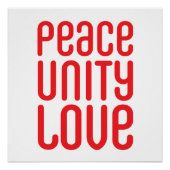 PEACE UNITY LIEBE: 20" x 20", Poster Paper (Vorderseite)
