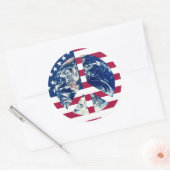 Peace USA Schild Runder Aufkleber (Umschlag)