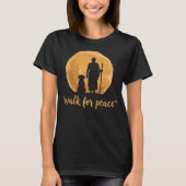 Peace Walking Monks With Aloka Dog T-Shirt (Vorderseite)