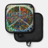 Peace Wall Art Topflappen (Vorderseite/Rückseite)