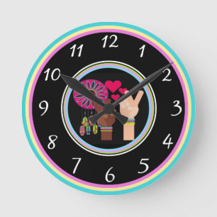 Peace Wall Clock Runde Wanduhr