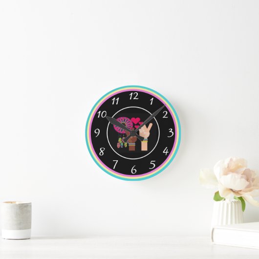 Peace Wall Clock Runde Wanduhr (Zuhause)