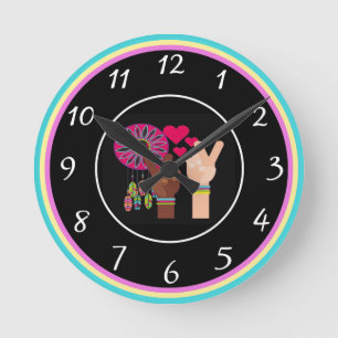 Peace Wall Clock Runde Wanduhr