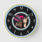 Peace Wall Clock Runde Wanduhr (Vorderseite)