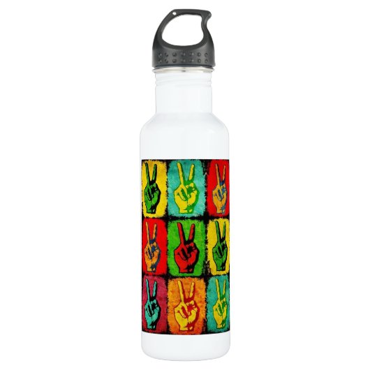 Peace Water Flasche Edelstahlflasche (Vorderseite)