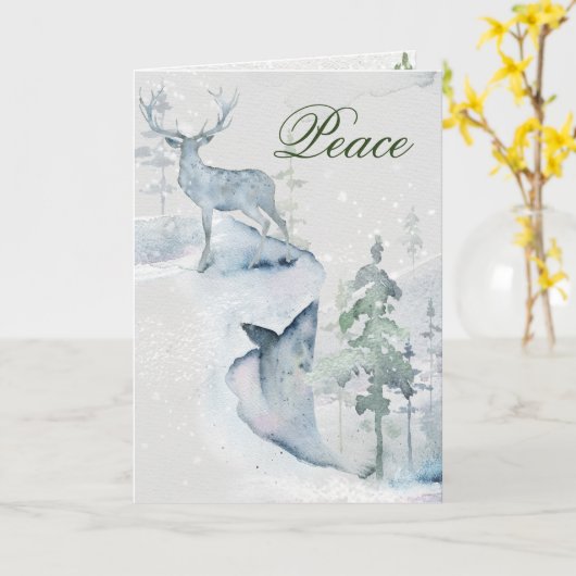 Peace Watercolor Dee auf der Klippe Karte (Gelbe Blume)