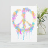 Peace Watercolor Design Einladung/Grußkarte Einladung (Stehend Vorderseite)