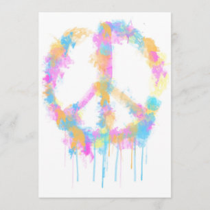 Peace Watercolor Design Einladung/Grußkarte Einladung