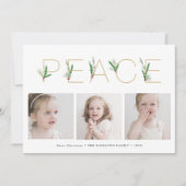 Peace Watercolor Frühjahr Weihnachten Drei Foto (Vorderseite)