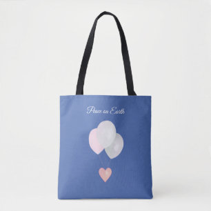 Peace White Balloons Tote Bag Tasche