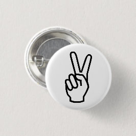 Peace white black hand - Moderne Grafik Button