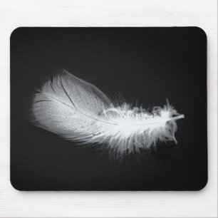 Peace White Feather Schöne Stille Mousepad