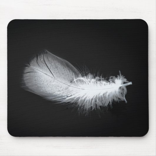 Peace White Feather Schöne Stille Mousepad (Vorne)
