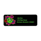 Peace with Blume Return Address Label (Vorne)