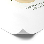 Peace within, floral daisy Christian wall art Poster (Ecke)