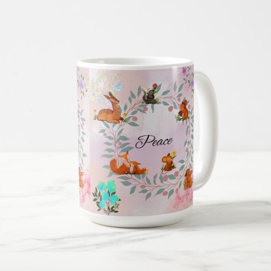 Peace Woodland Kaffeetasse (VorderseiteRechts)