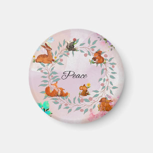 Peace Woodland Magnet