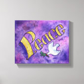 Peace Word Art Malerei gezackte Canvas Art Leinwanddruck (Vorderseite)