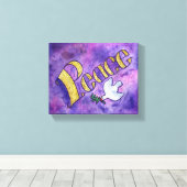 Peace Word Art Malerei gezackte Canvas Art Leinwanddruck (Insitu (Holzboden))