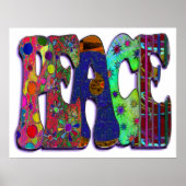 Peace Word Art Poster (Vorne)