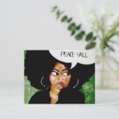 Peace Yall Postcard Postkarte (Stehend Vorderseite)
