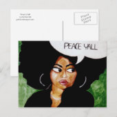 Peace Yall Postcard Postkarte (Vorne/Hinten)