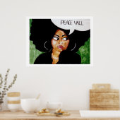 Peace Y'all Poster (Küche)