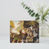 Peaceable Kingdom, c.1834 (oil on canvas) Postkarte (Stehend Vorderseite)