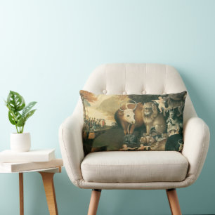 Peaceable Kingdom von Edward Hicks Vintage Folk Ar Lendenkissen