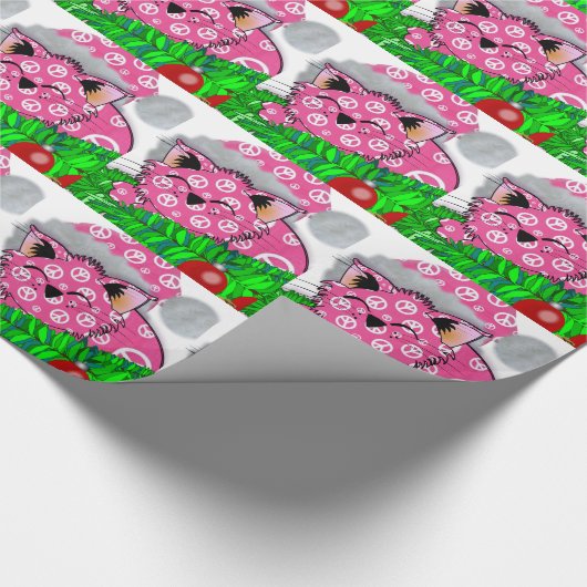 PeaceCat Feiertag Giftwrap Papier Geschenkpapier (Ecke)
