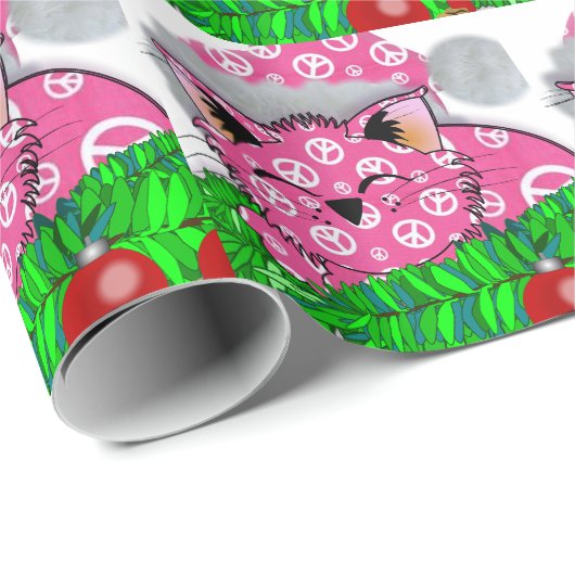 PeaceCat Feiertag Giftwrap Papier Geschenkpapier (Rolleneckpunkt)