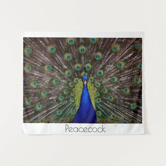Peacecock Wandteppich (Vorderseite (Horizontal))