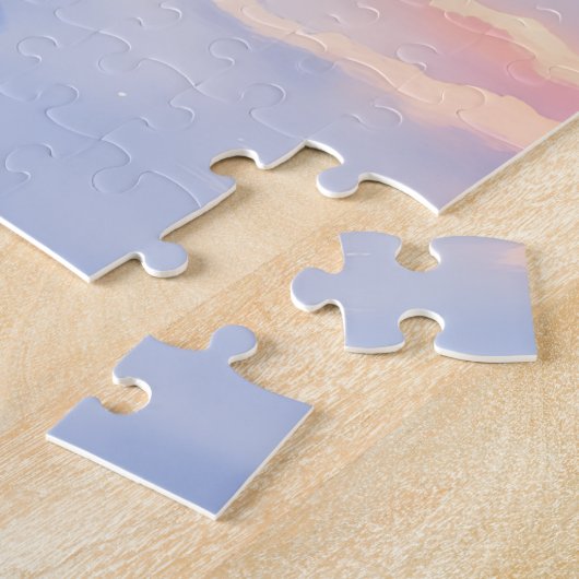 Peaceful Akita on Snow Lantern Path Christmas Dog Puzzle (Seite)