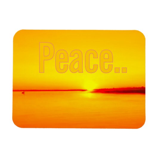 Peaceful Amber Sunset Magnet (Horizontal)