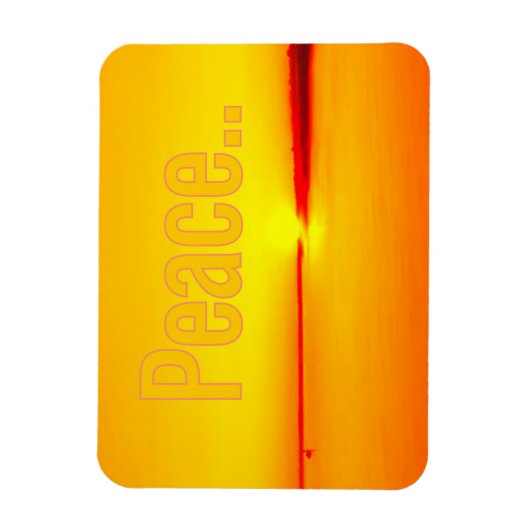 Peaceful Amber Sunset Magnet (Vertikal)