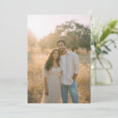 Peaceful Beige Natural Photo Einladung (Stehend Vorderseite)