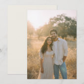 Peaceful Beige Natural Photo Einladung (Vorne/Hinten)