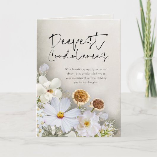 Peaceful Blossoms Sympathy Card Karte (Vorderseite)