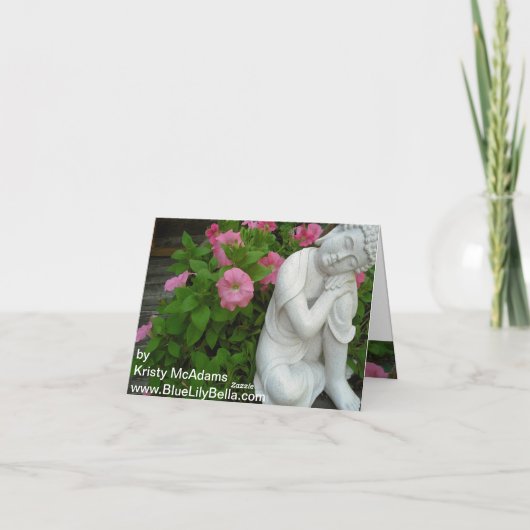 Peaceful Buddha Blank Card Karte (Rückseite)