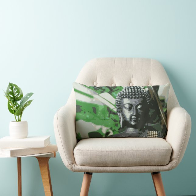 Peaceful Buddha Meditation Lumbar Pillow – Zen Lendenkissen (Stuhl )