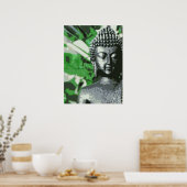 Peaceful Buddha Meditation Poster – Close-Up Zen (Küche)