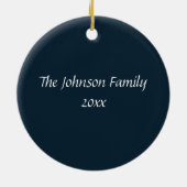 Peaceful Cabin in Winter Forest Keramik Ornament (Hinten)