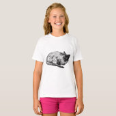 Peaceful cat, shaded for winter T-Shirt (Vorne ganz)