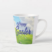 Peaceful Easter Spring Meadow Bunny & Egg Basket Milchtasse (Rechts)