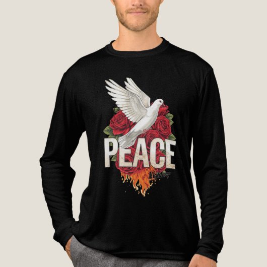 Peaceful Flames Dove Tri-Blend Shirt (Vorderseite)