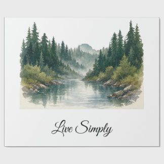 Peaceful Forest Gift Wrap Geschenkpapier