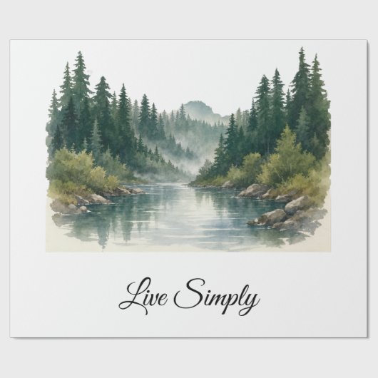 Peaceful Forest Gift Wrap Geschenkpapier (Flach)