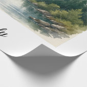 Peaceful Forest Gift Wrap Geschenkpapier (Ecke)